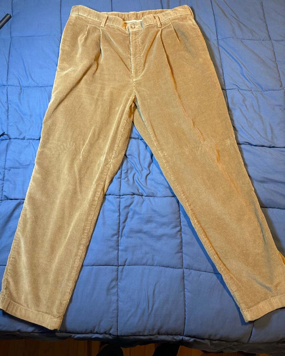 Duck Head 1865 Vintage Pleated Tan Corduroy Pants